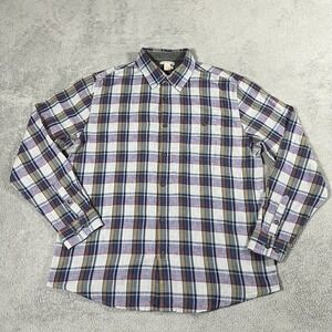 Carbon 2 Cobalt Shirt Mens Medium Long Sleeve Button Up Preppy Dress Plaid